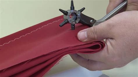 punching holes in fabric